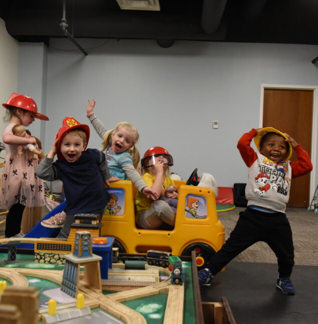 Kids playing in J Play