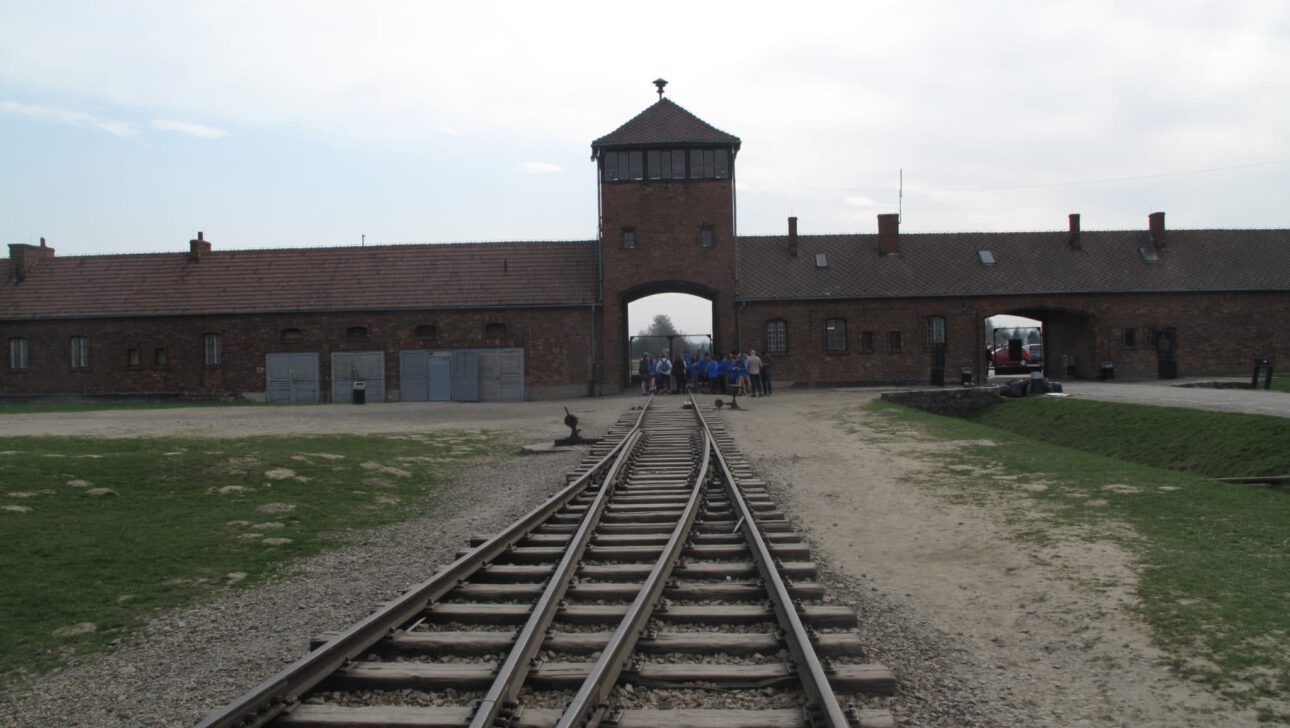 The front of Auschwitz
