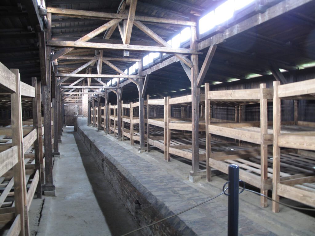 Photo of the interior of Auschwitz