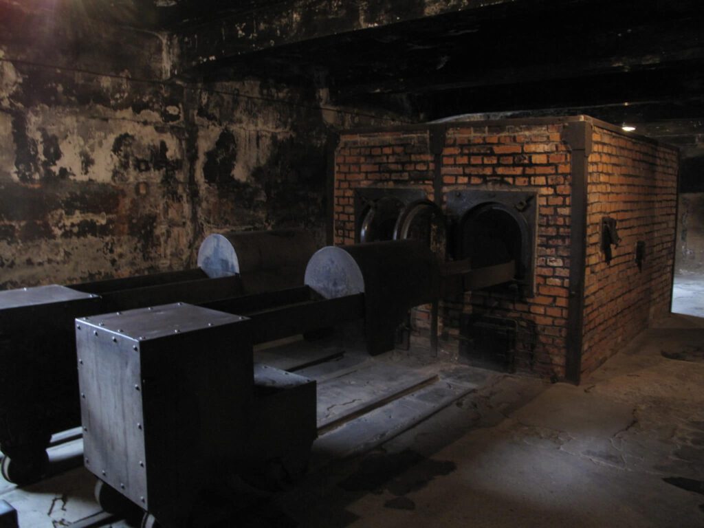 Interior of a room at Auschwitz