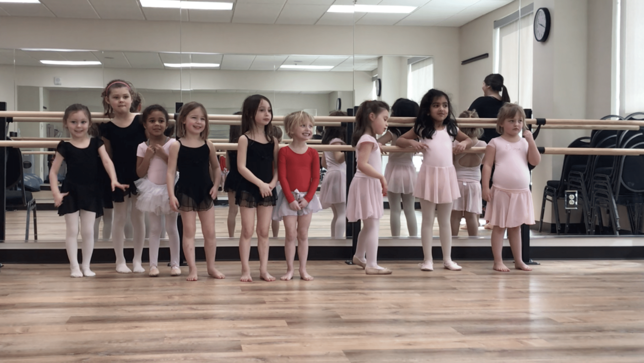Children in a ballet class during Afternoon Enrichment