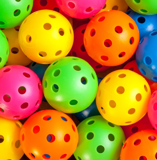 Colorful Pickleball balls
