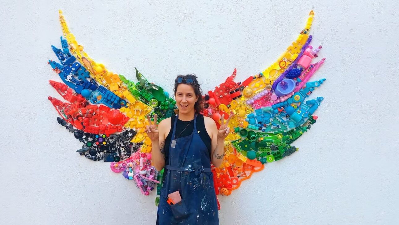Rainbow Wings of Hope display