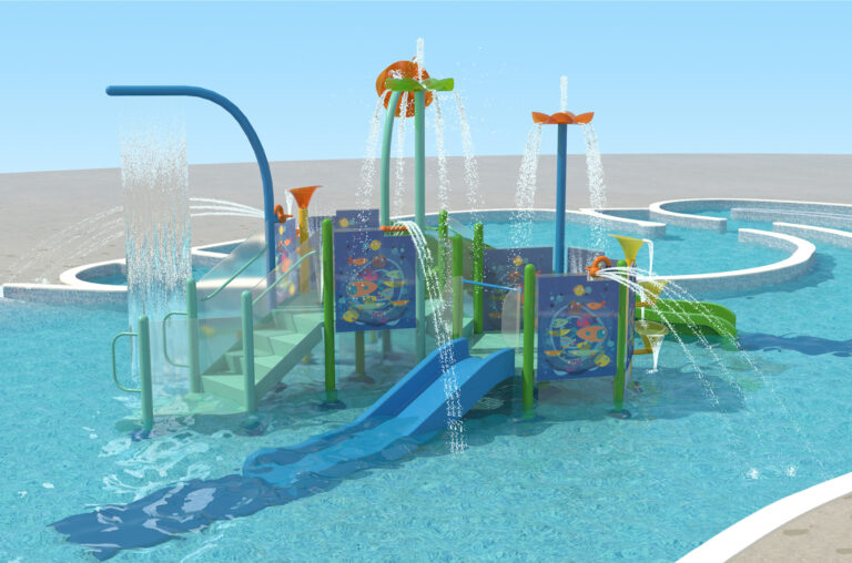 New Aquatics Play Structure Rendering