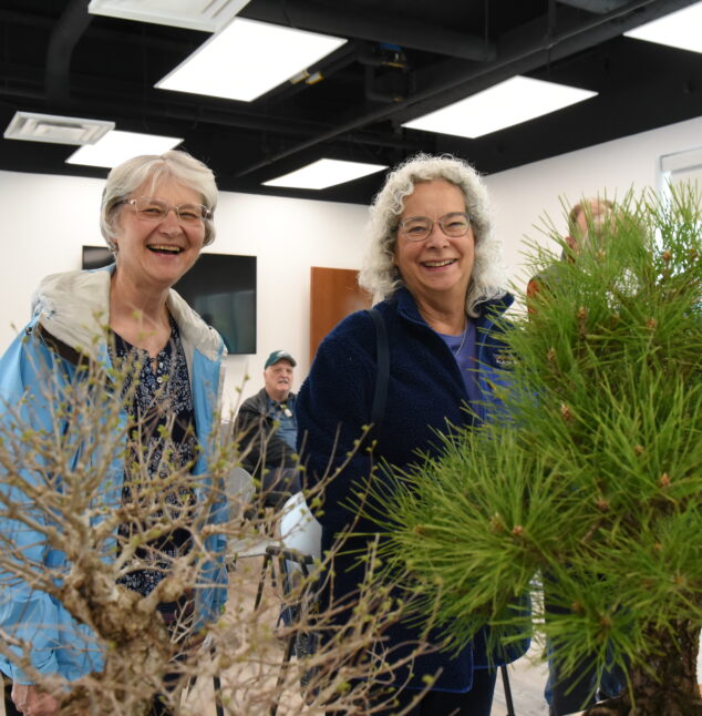 Two ladies at a Bonsai class
