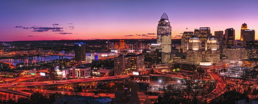 Skyline of the city of Cincinnati
