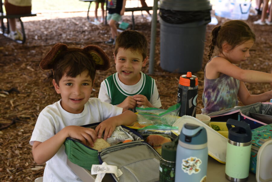 Kids smiling at camp