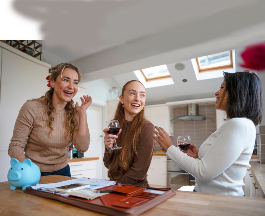 People drinking wine